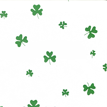 Tiled shamrocks wrapping for cookie trays.